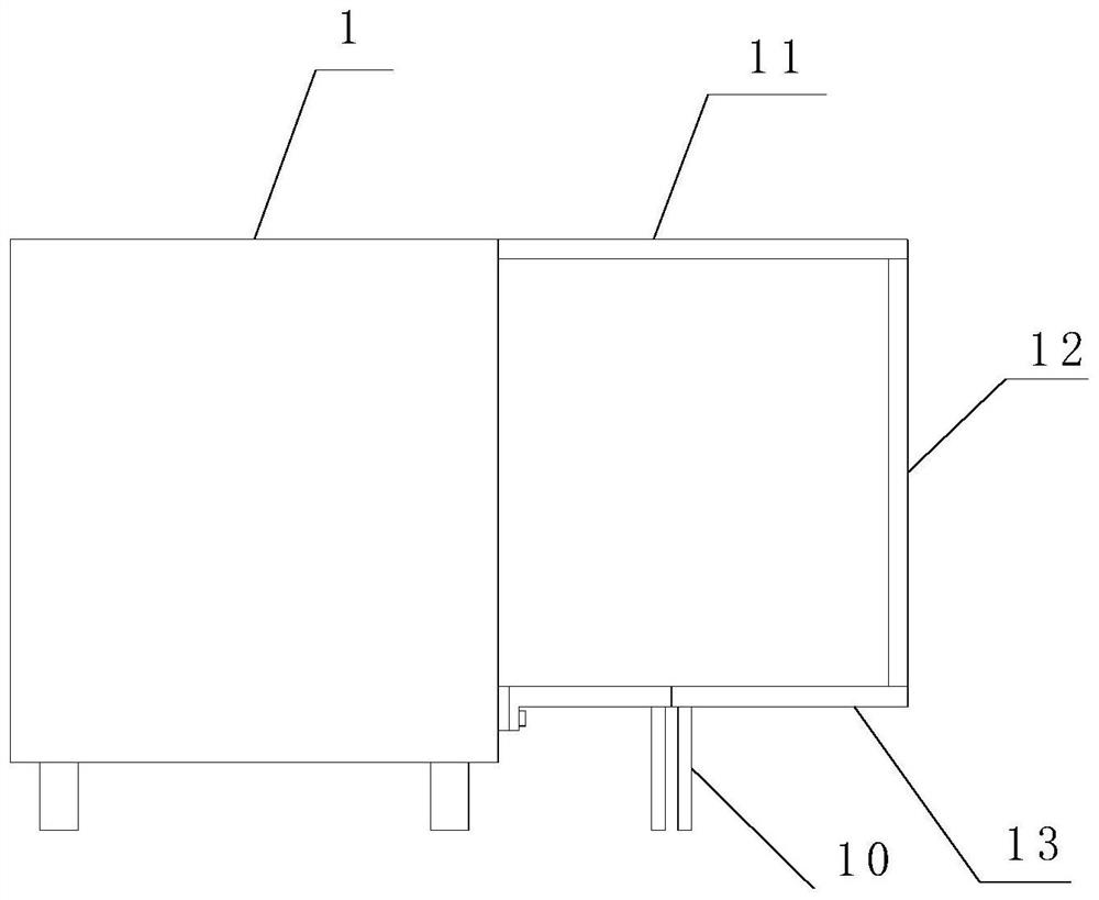 Recreational vehicle capable of integrally moving kitchen and toilet out of vehicle