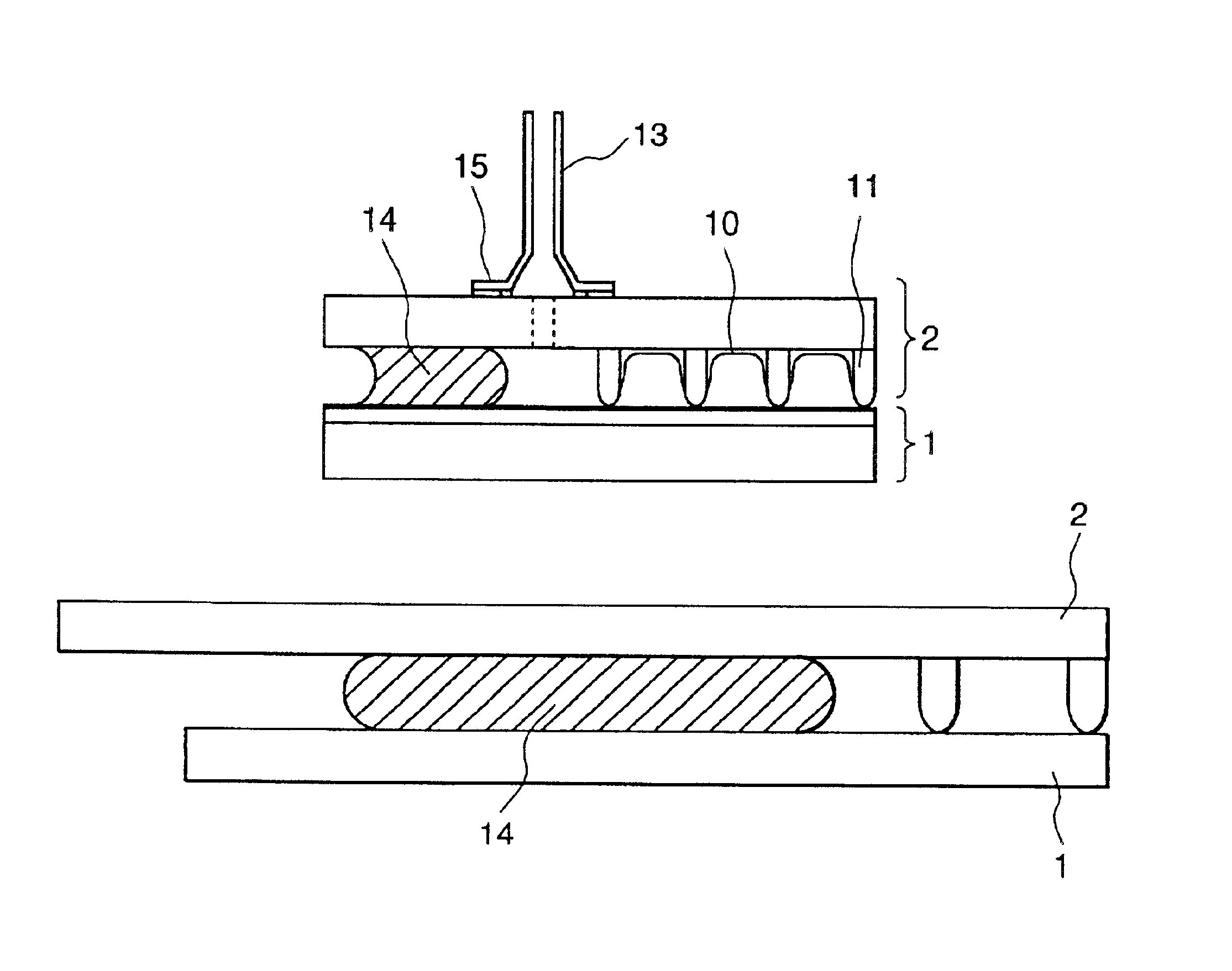 Gas discharge type display panel and production method therefor