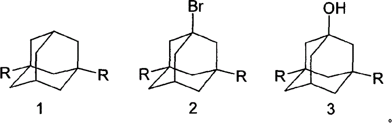 Method for synthesizing 3,5-dibasic-1-adamantine alcohol