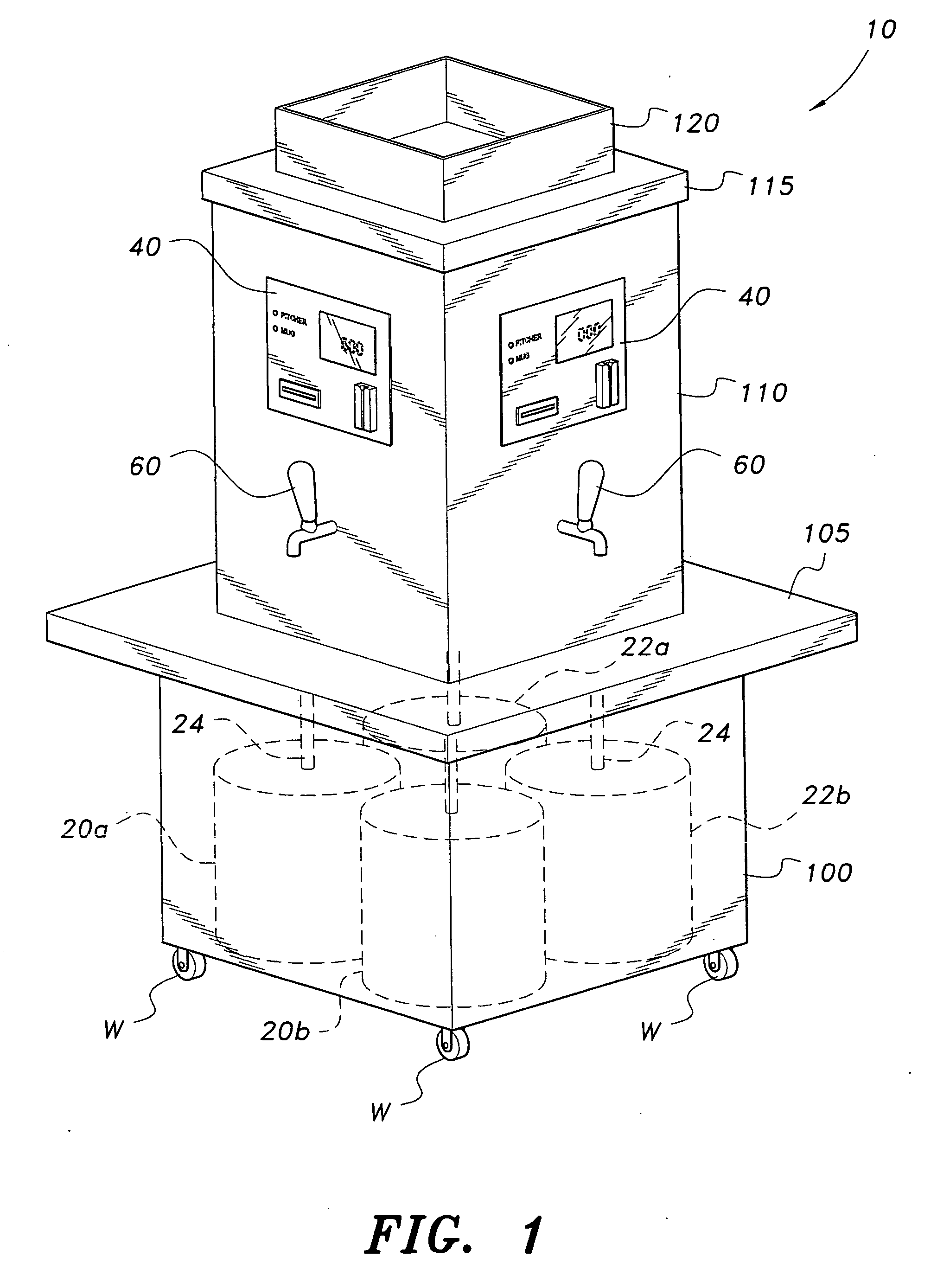 Portable self-serve beer vending station