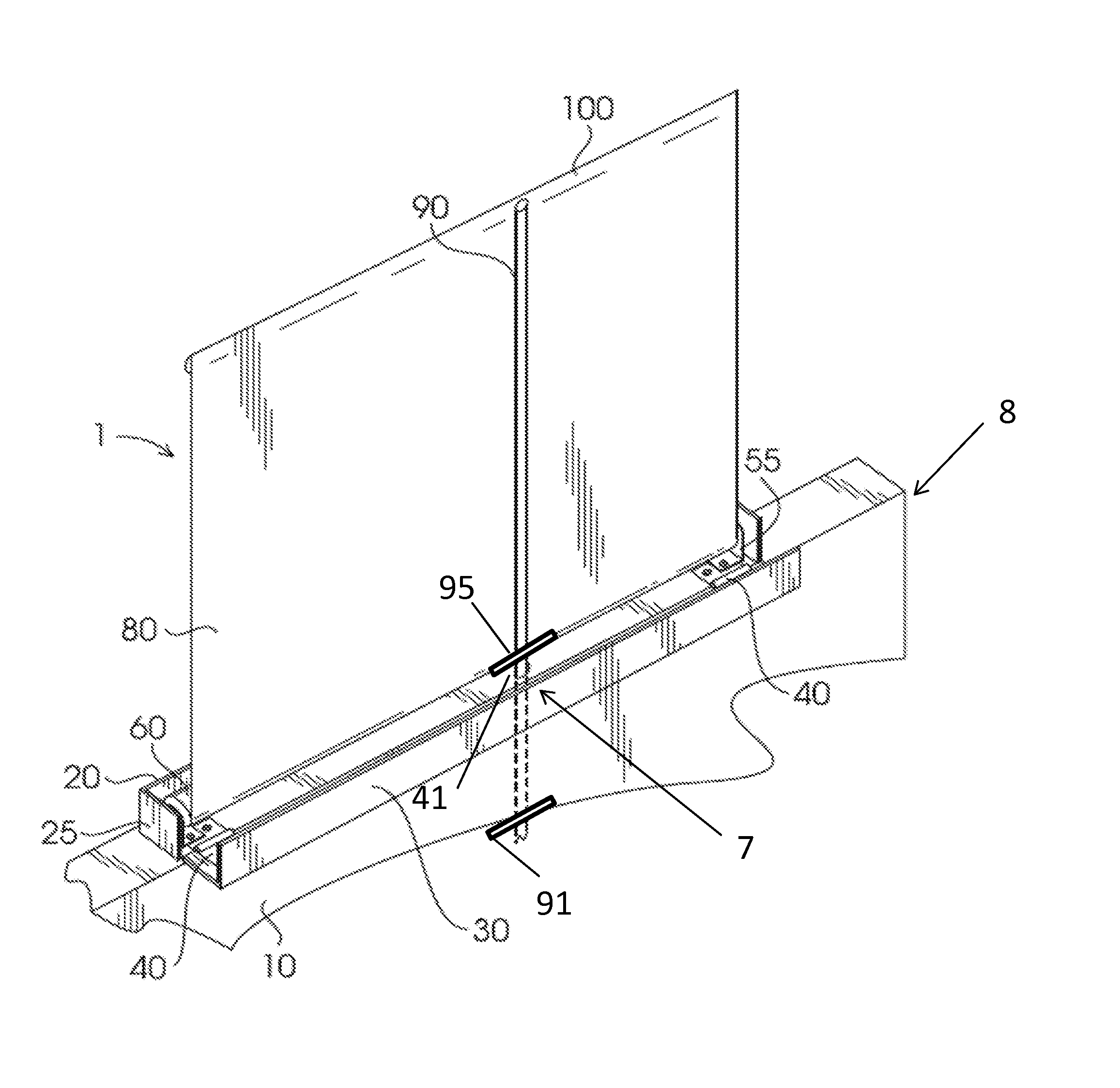 Retractable privacy screen and mounting fixture