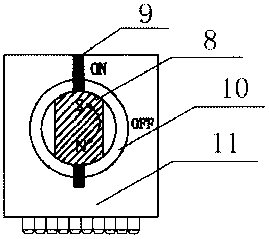 Magnetic marking die