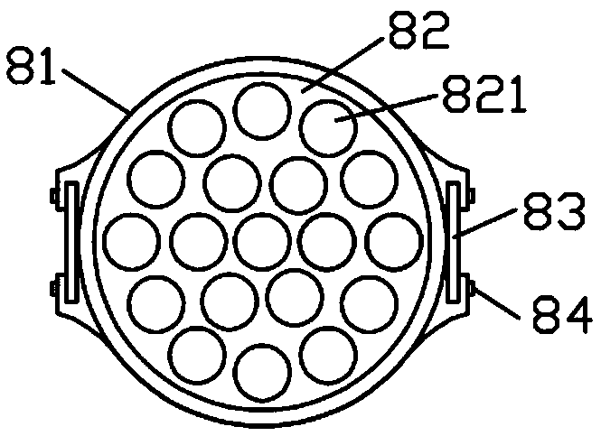 A device for testing friction and wear between food machinery parts and processed food