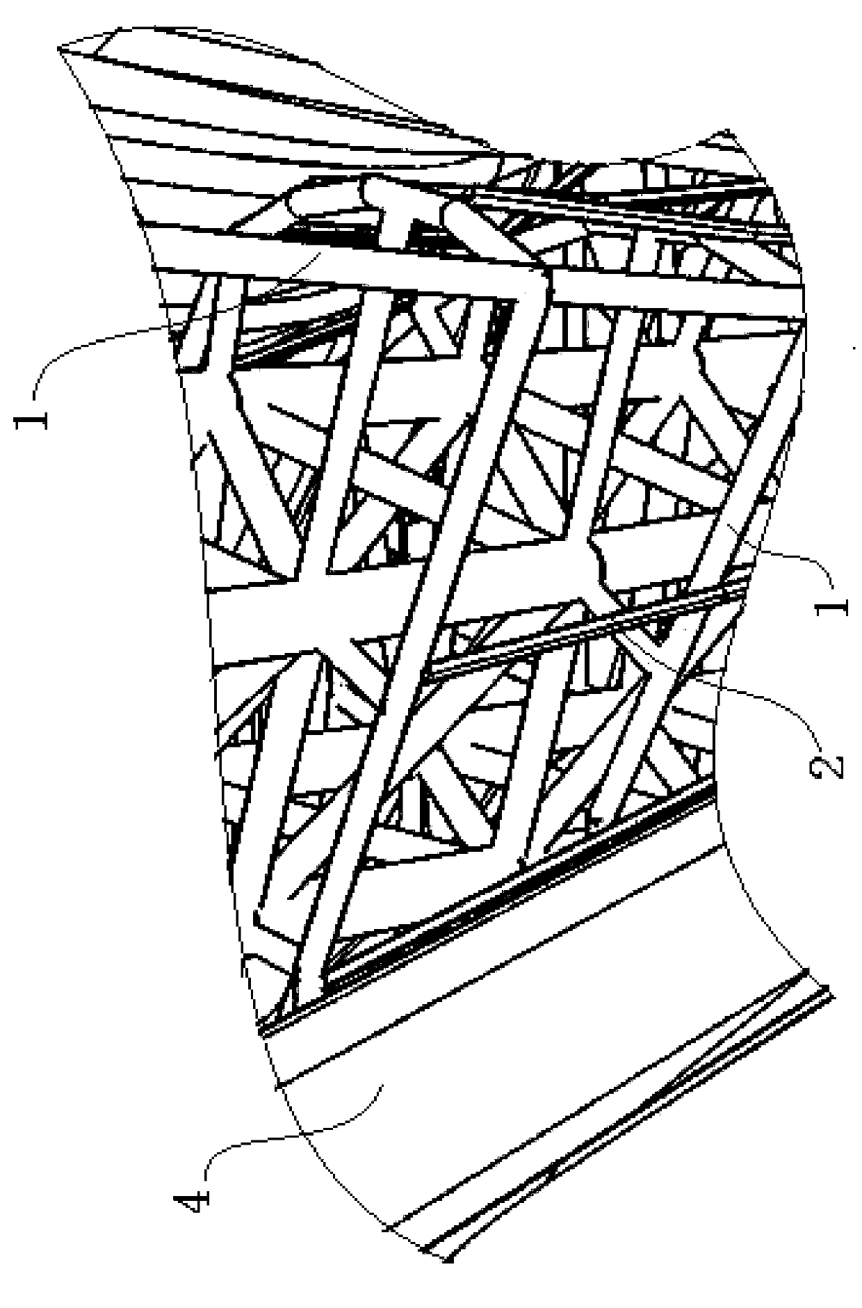 Ultra-large space GRG installation structure