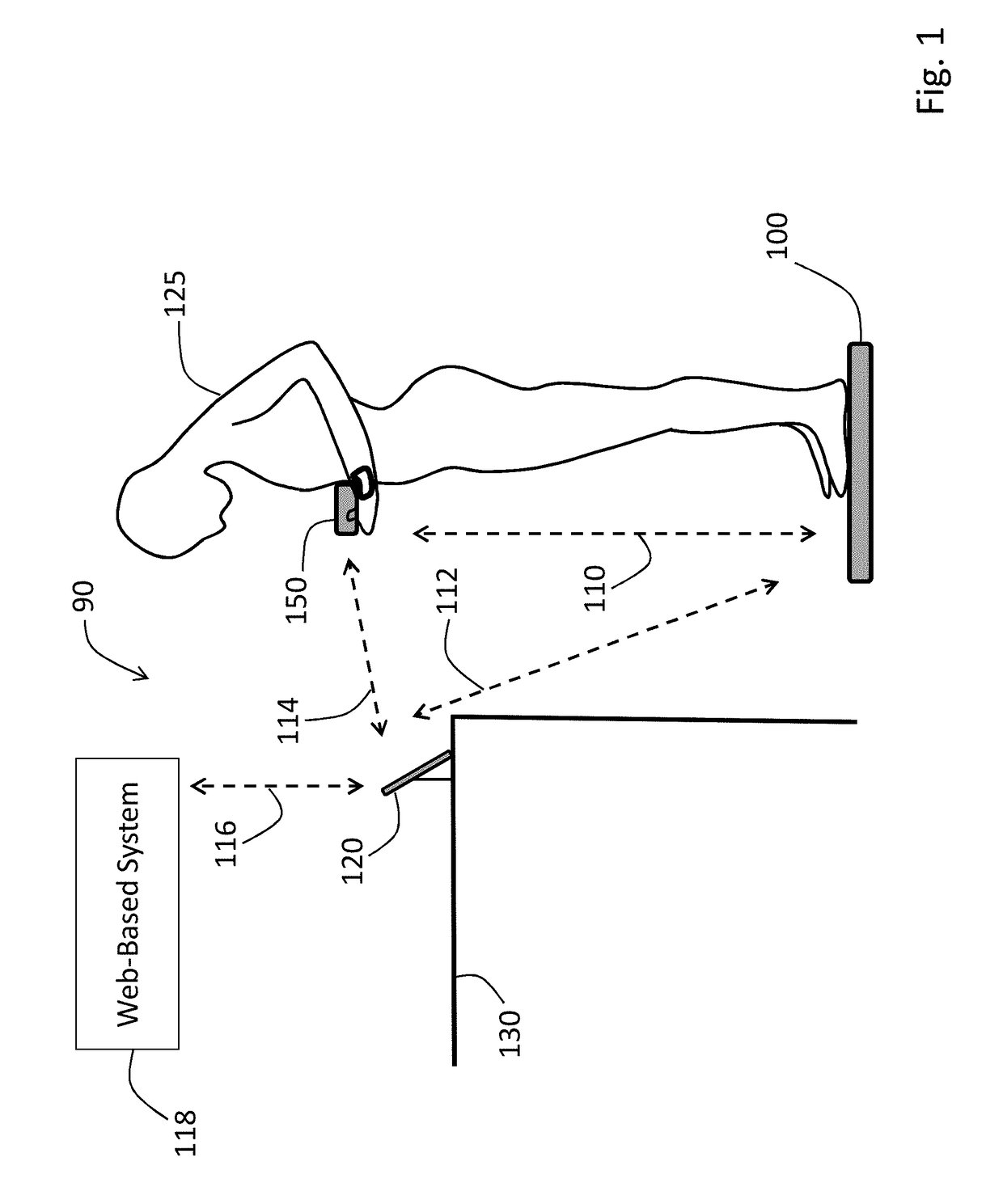 Physiological monitoring system featuring floormat and handheld sensor