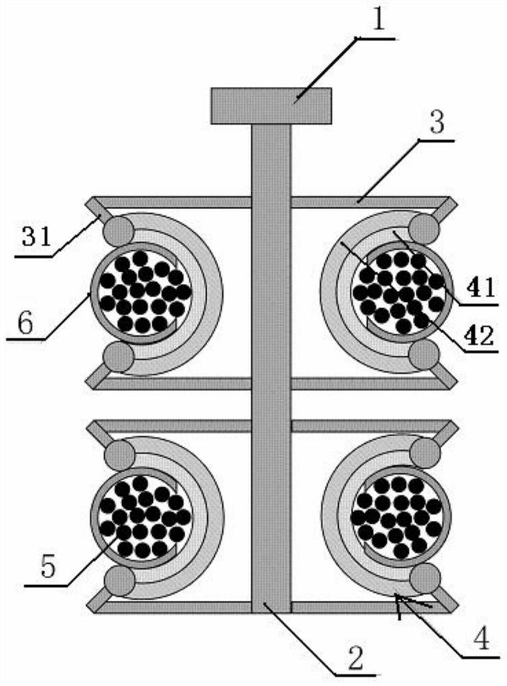 A water-saving planting device for automatic seeding based on humidity strain