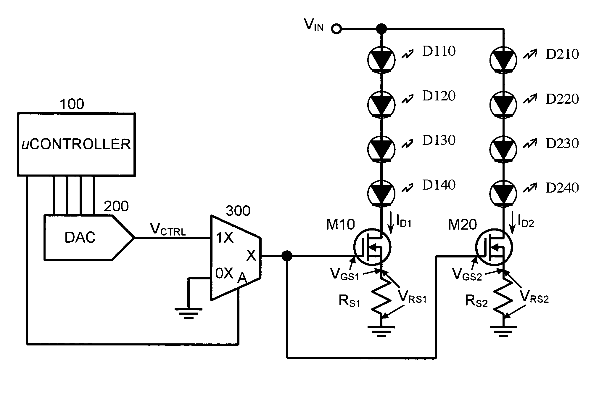 Modulated control circuit and method for current-limited dimming and color mixing of display and illumination systems