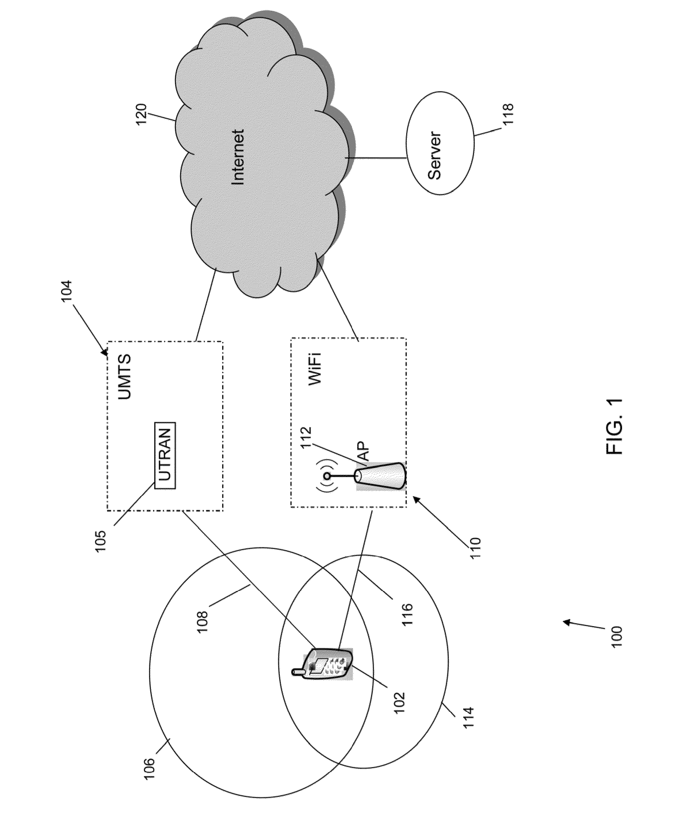 Method for retrieving content by a wireless communication device having first and secod radio access interfaces, wireless communication device and communication system