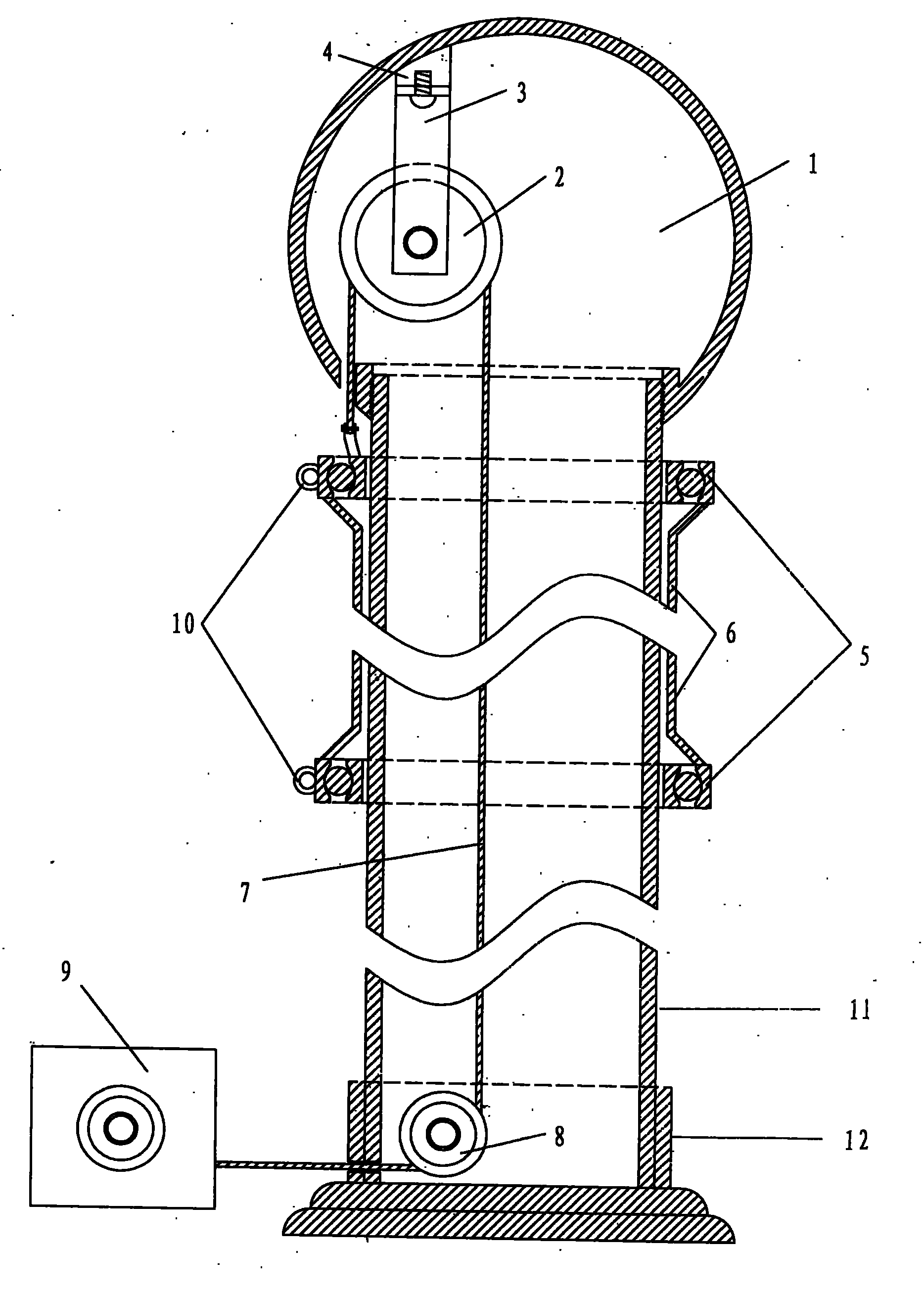 Lifting anti-winding flag pole