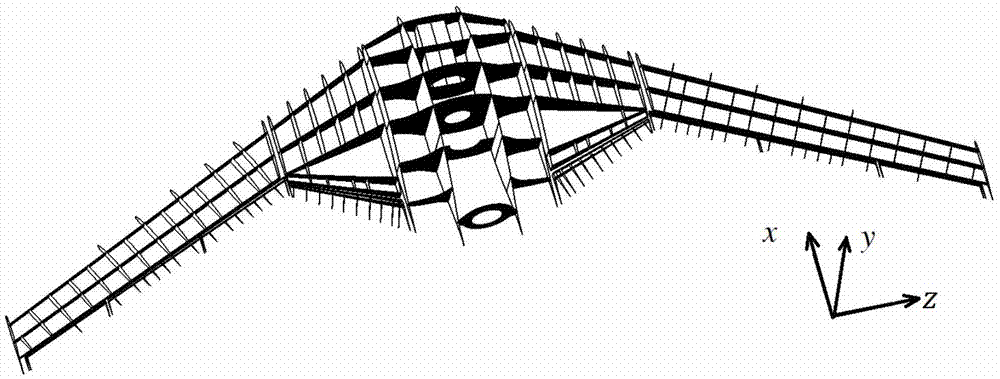 Non-structural mass trimming method for airplane in steady overload state