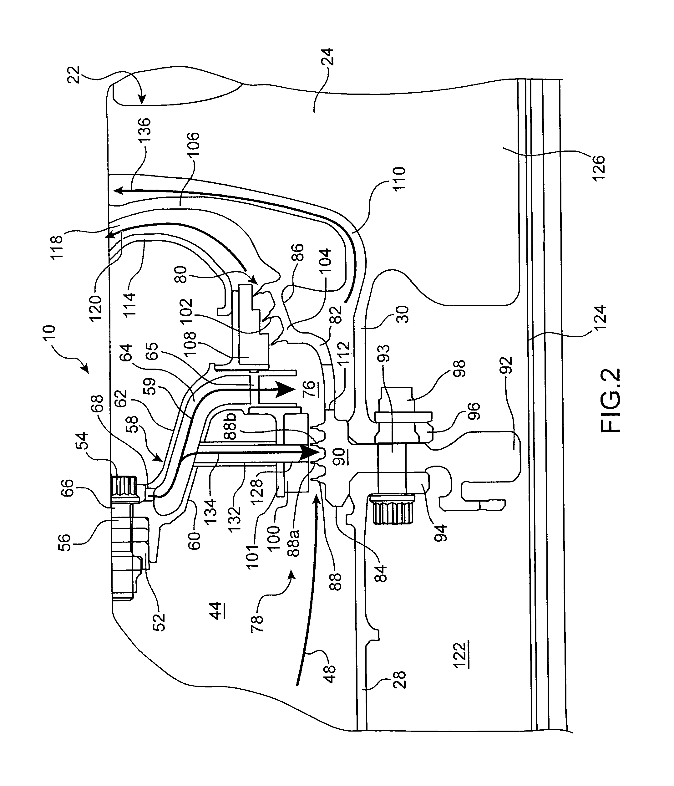 Turbine engine including an improved means for adjusting the flow rate of a cooling air flow sampled at the output of a high-pressure compressor using an annular air injection channel