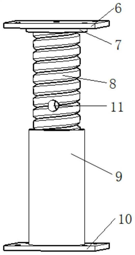 Water supply pipe buttress with functions of height adjustment, shock absorption and electrochemical corrosion in pipe gallery