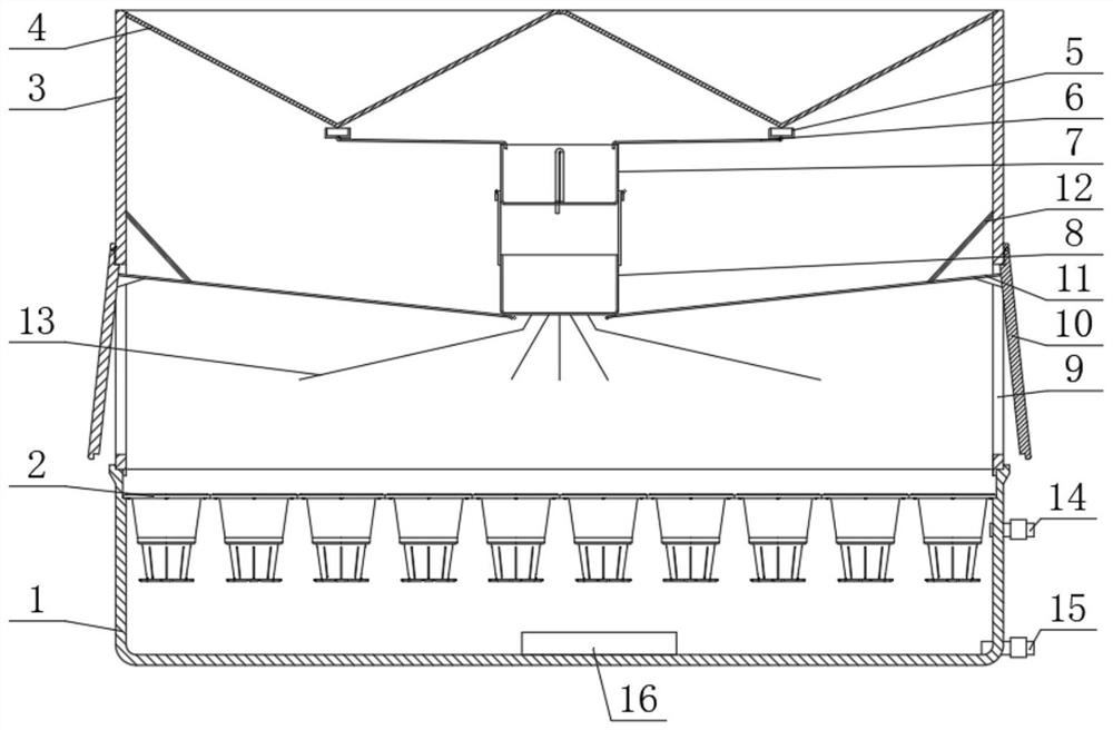 Seedling raising device and seedling raising method of Suzuki chrysanthemum in containers