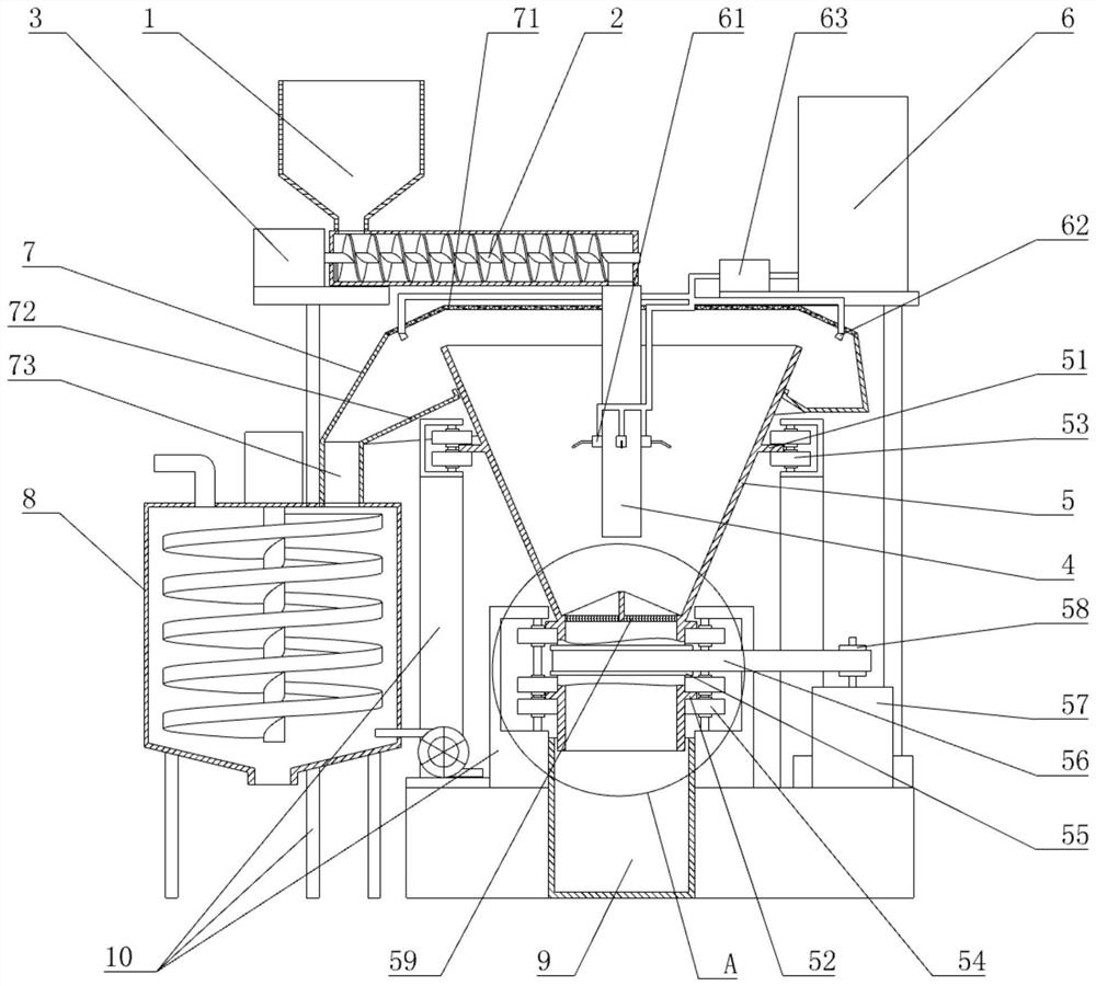 Nutrient element spraying device for duck feed production