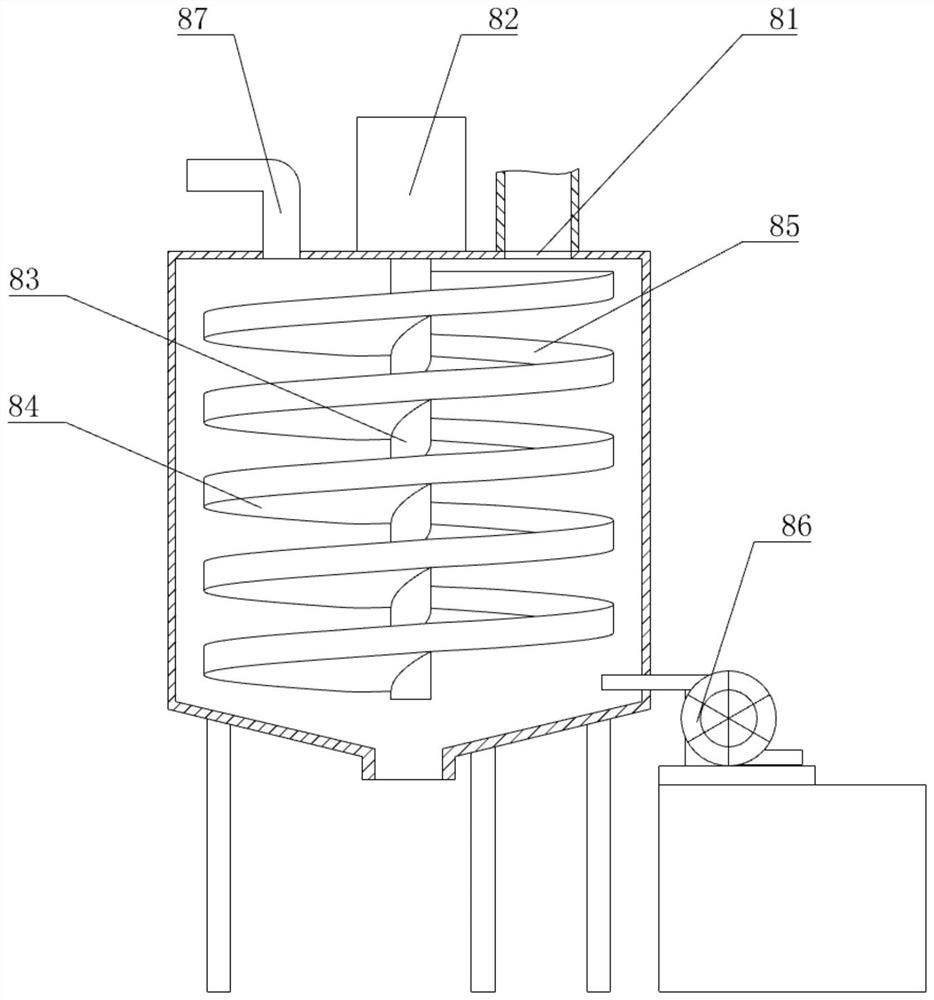 Nutrient element spraying device for duck feed production