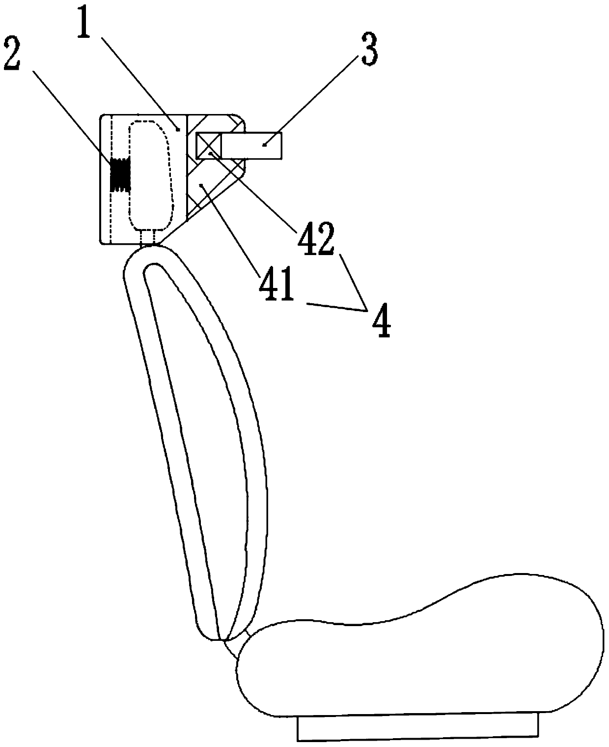 Head protection device mounted on automobile seat headrest and automobile seat