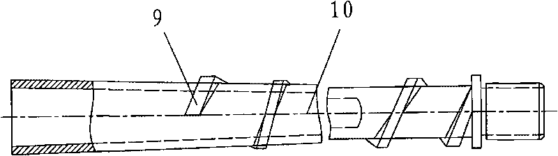 Stirring screw molding process and stripping back plate