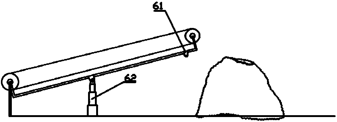 System for reducing content of dust in air of sand and gravel production line