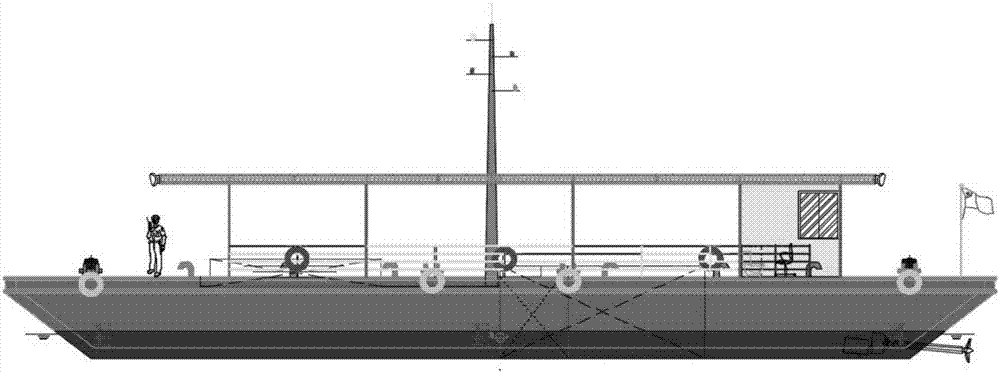 Blue alga and aquatic plant treatment ship and method