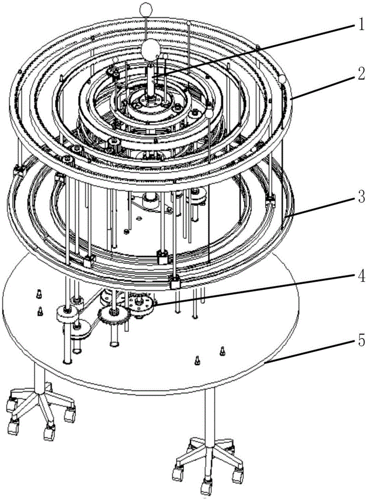 Demonstration instrument for the eight planets of the solar system