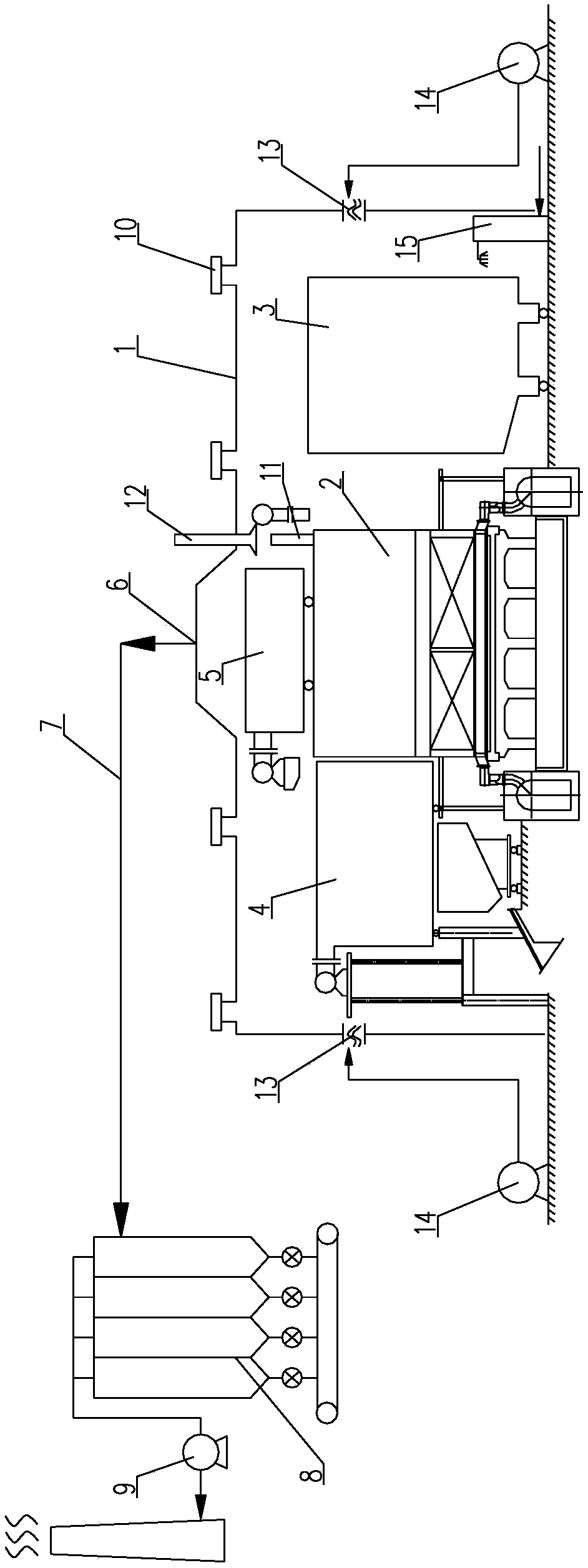 Coke oven escaped smoke dust fullytotally-closed collection and treatment apparatus