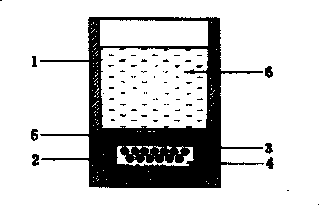 Liquid metal container bottom heating device and application thereof