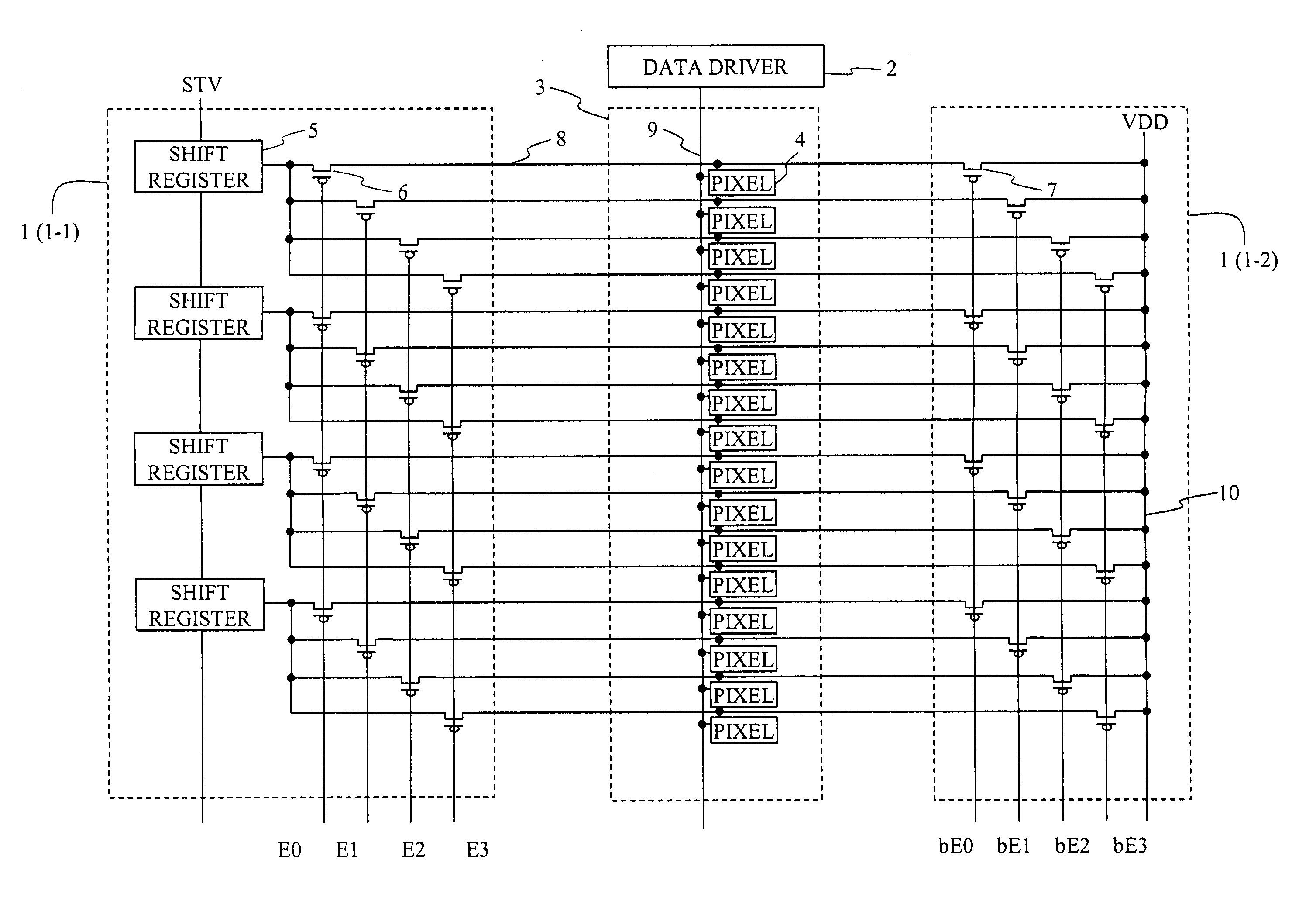 Active matrix display device