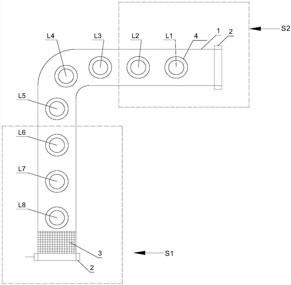 Electrochemical test device for metallic corrosion of 90-degree elbow in flowing corrosive medium