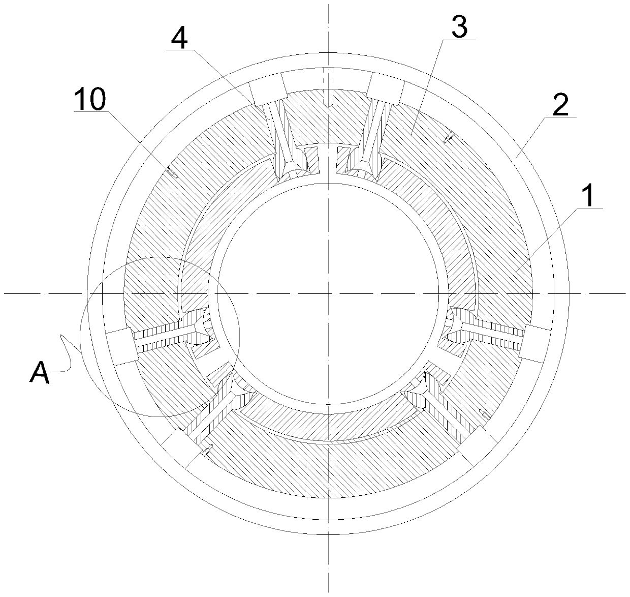 Double-fulcrum sliding bearing