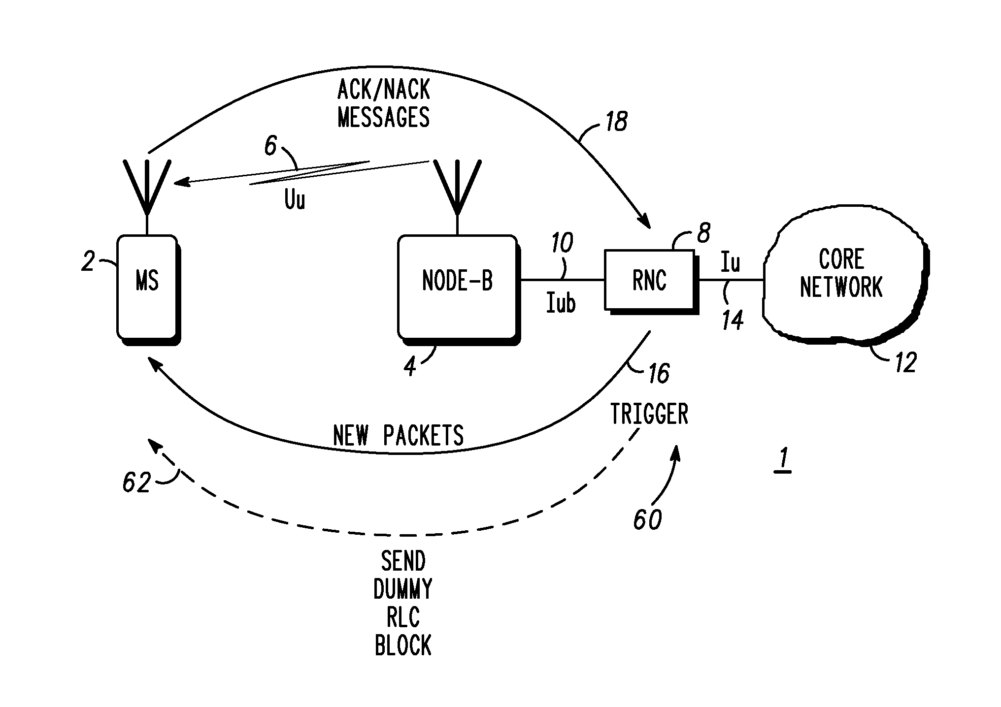 Optimised packet data transmission protocol in a communication system employing a transmission window