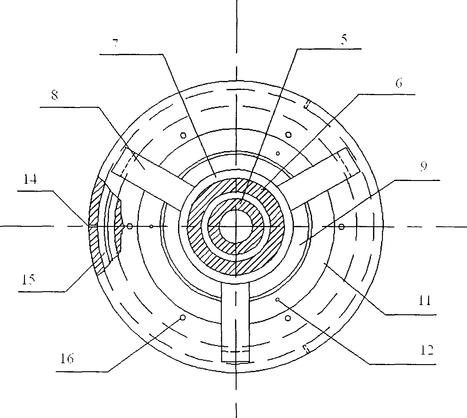 Vapor seal drawing liquid non-contact type hydrojet grinding wheel for numerical control relief polishing