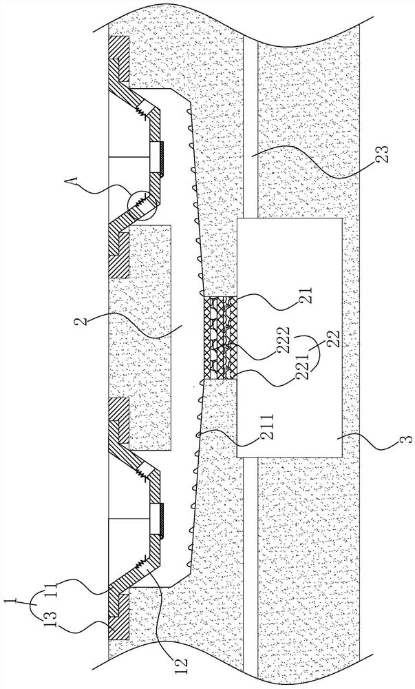 An underground rainwater collection system for municipal squares