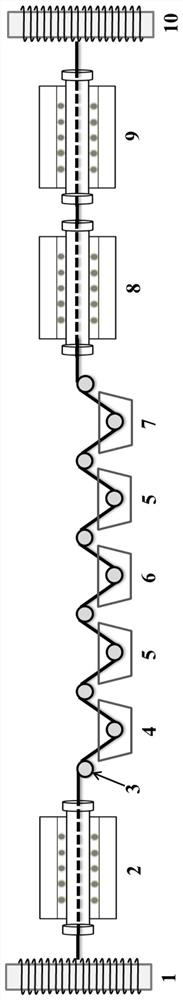 A kind of continuous firing method of boron-containing SIC fiber