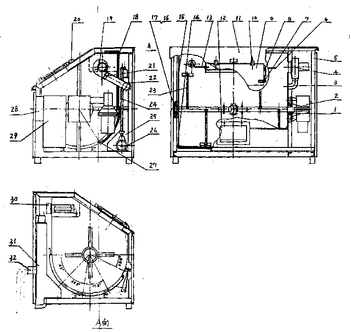 YB microbe function fungus and domestic organic garbage treating machine