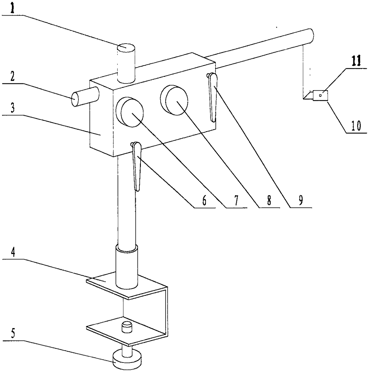 Cervical intervertebral disc puncture locating guide device