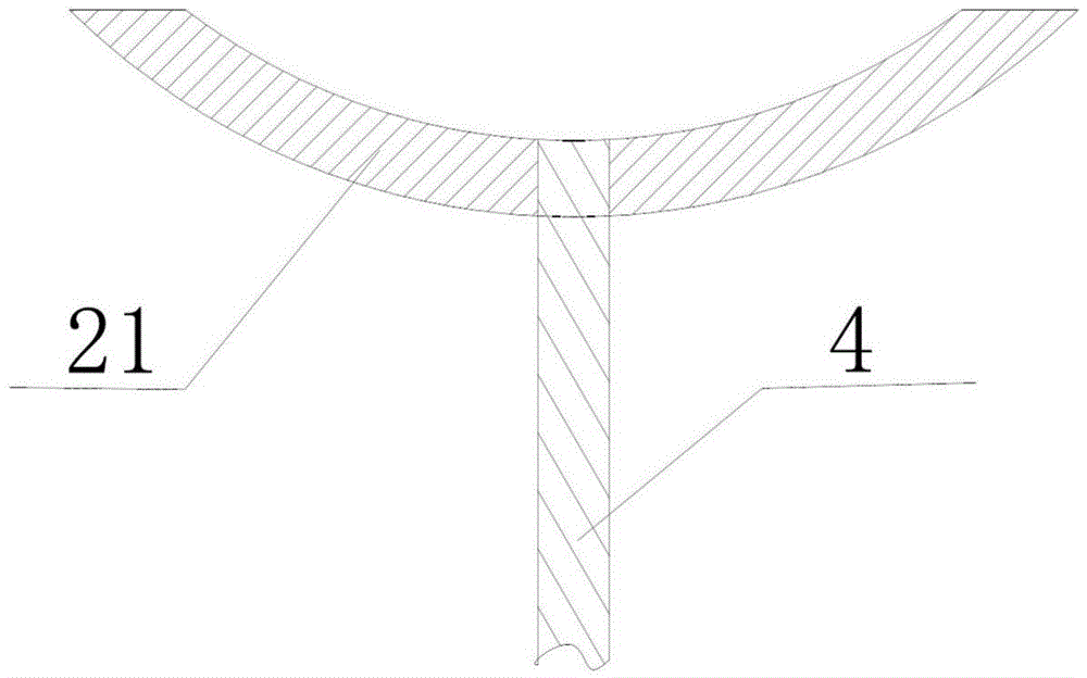 Vibrating diaphragm with reinforcing rib structure and telephone receiver