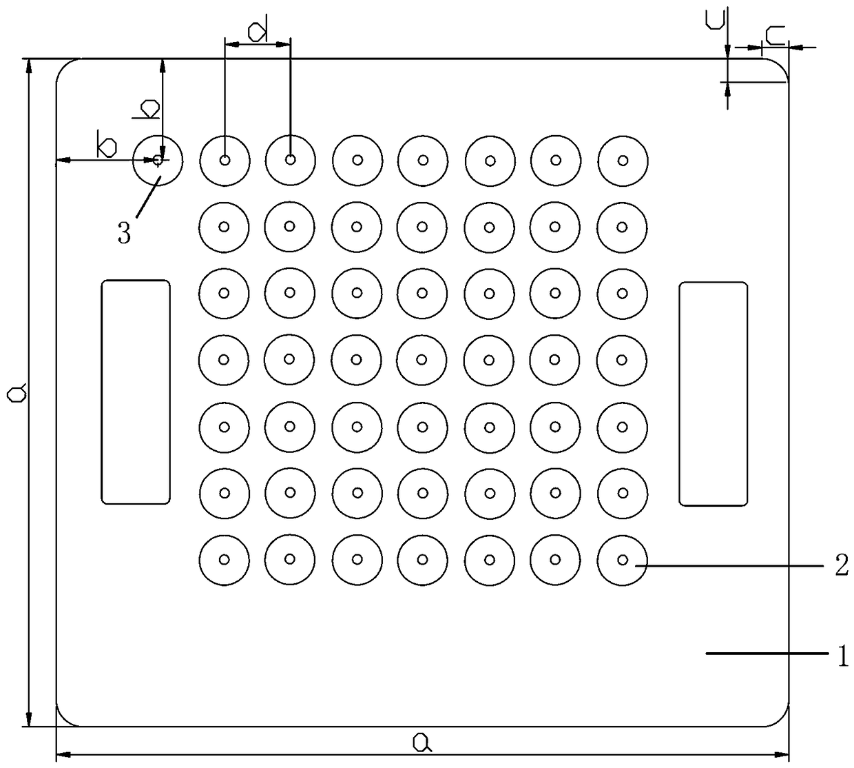 Infrared camera parameter calibration plate