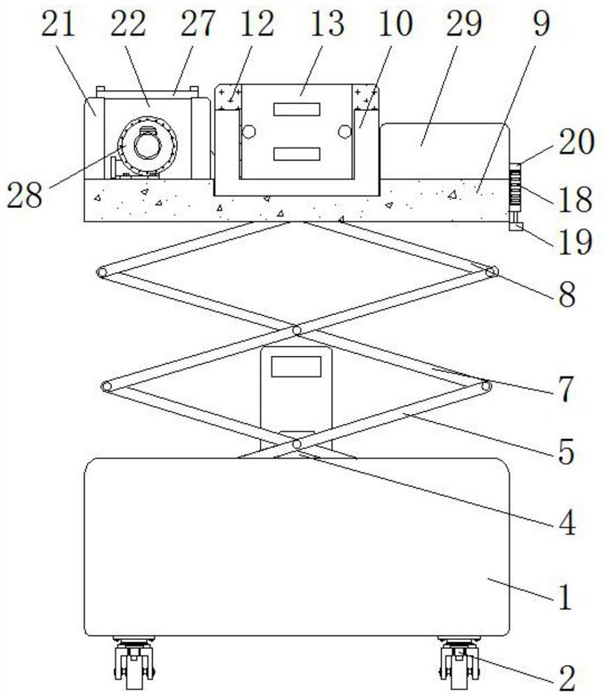 Wind power dust collection type low-dust drilling device for wall decoration