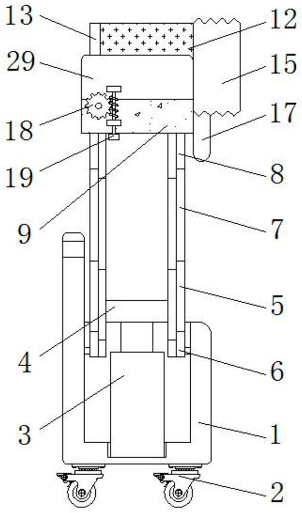 Wind power dust collection type low-dust drilling device for wall decoration