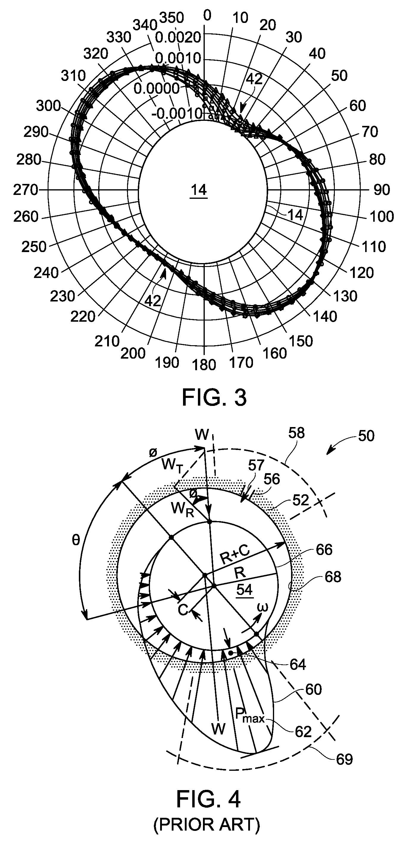 Journal bearing and method of facilitating hydrodynamic oil flow, load capacity and optimization of bearing performance