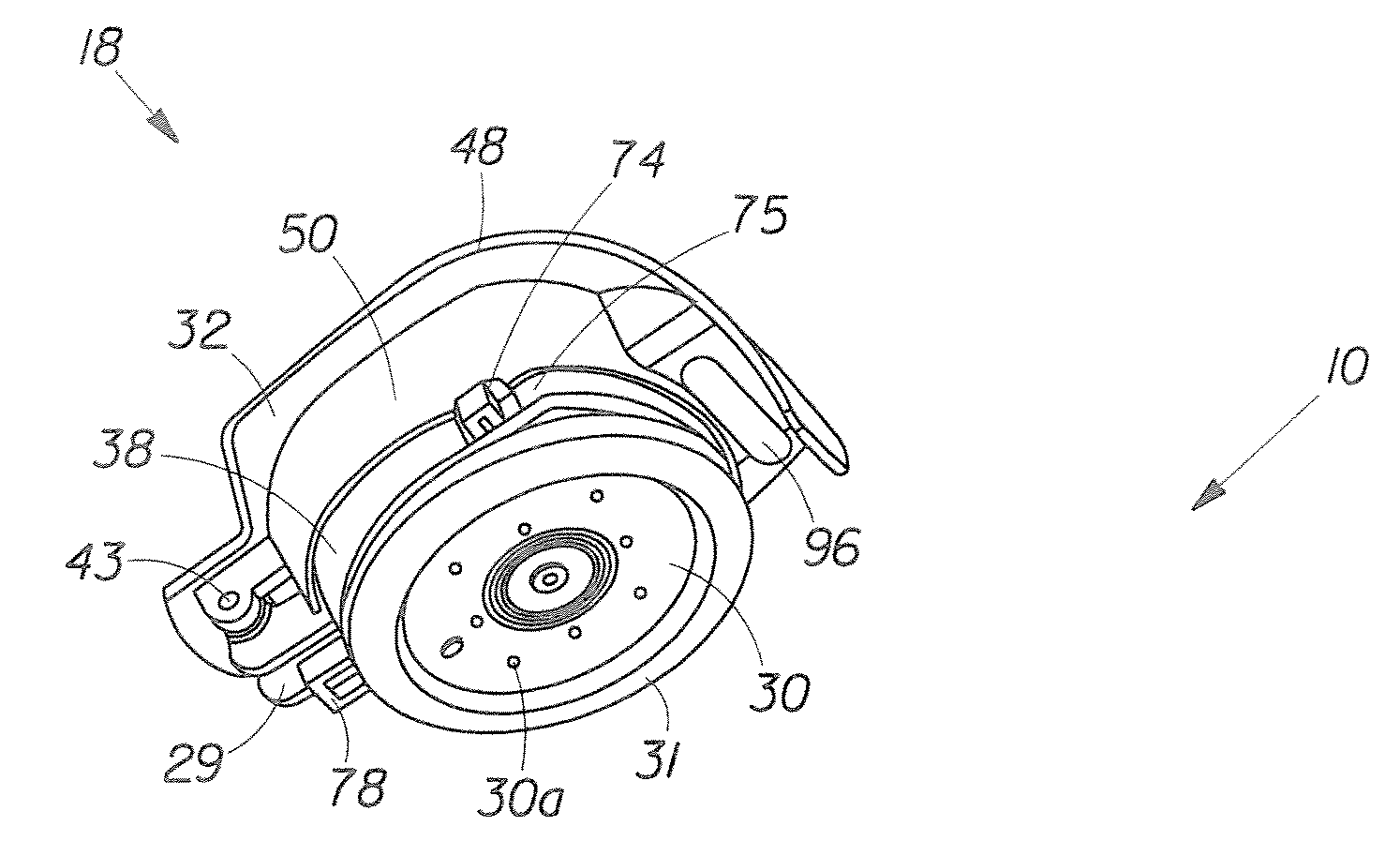 Closing mechanism for brewing device