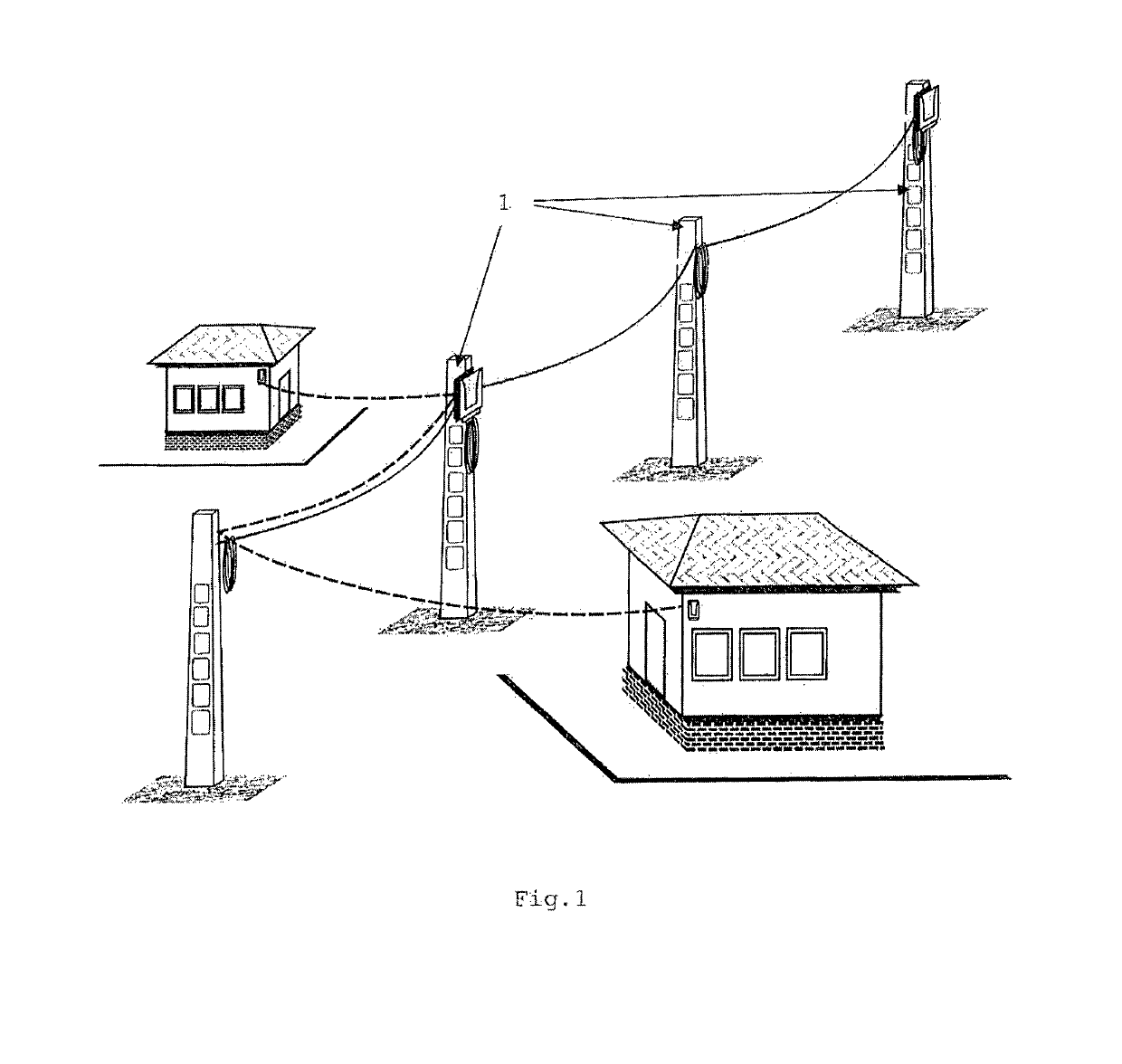 Support structure for an optical fiber cable