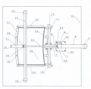 Polar-axis type solar automatic-tracking system for heating vacuum heat collector