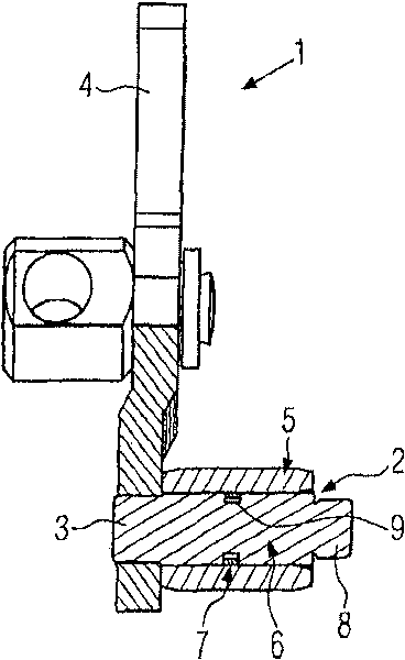 Adjusting shaft arrangement of a turbocharger