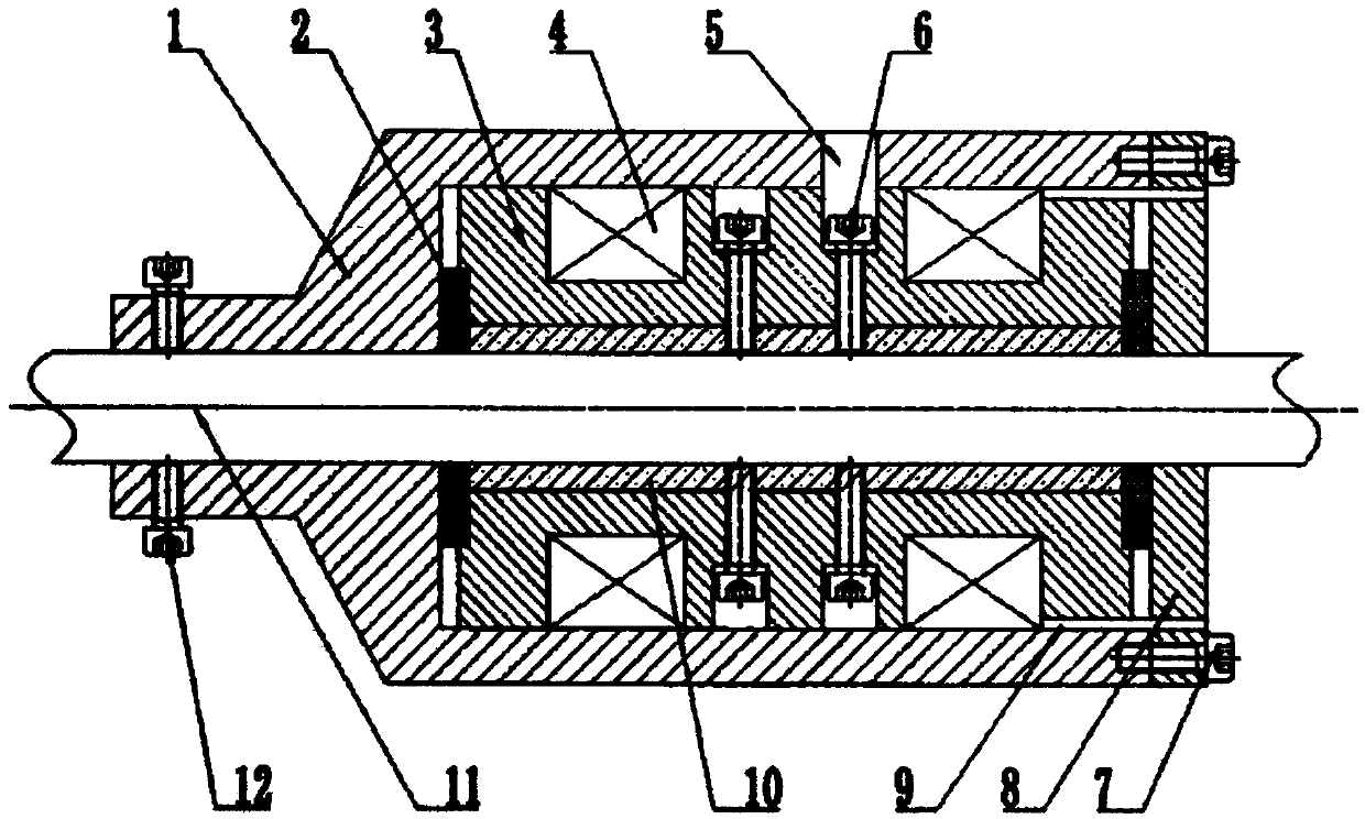 Deep hole machining magnetorheological liquid flutter suppressing device