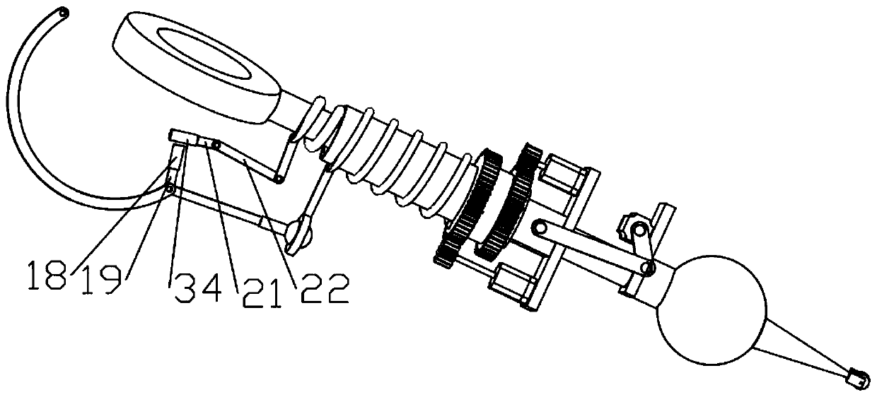 Parasitic mechanism type space-controllable excavating mechanism