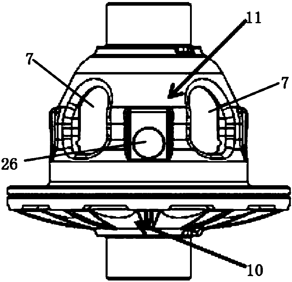 Vehicle rear independent main deceleration assembly