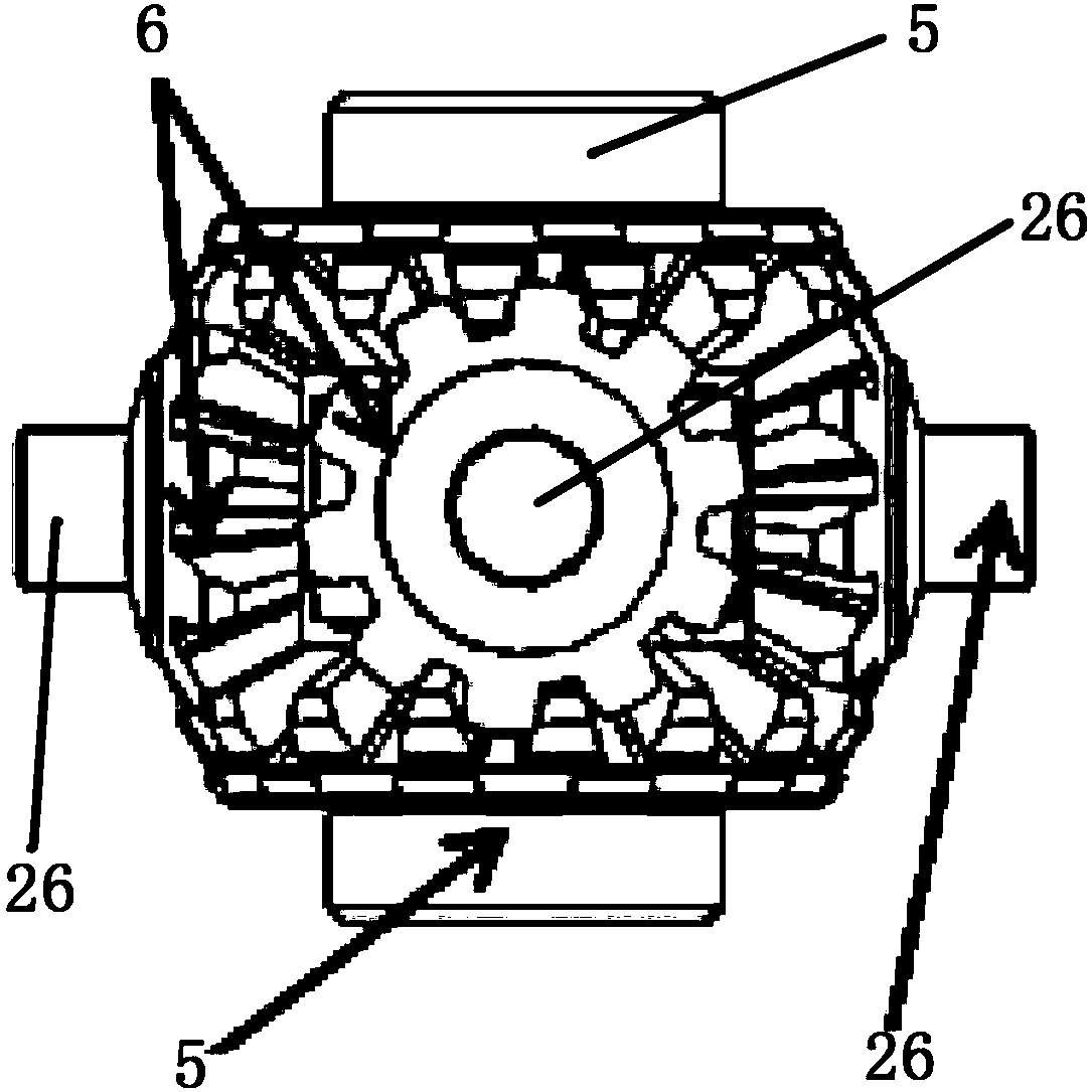 Vehicle rear independent main deceleration assembly