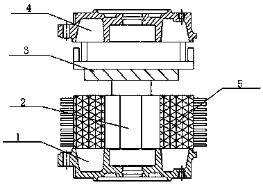 A motor stator with a winding device