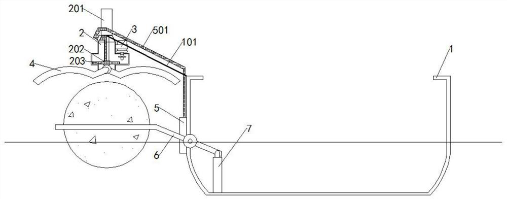 A fixed-point lifting type laver peeling device for spherical laver cultivation balls